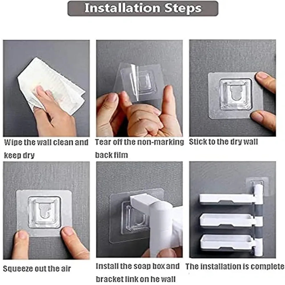 Wall mounted rotatable soap dish holder