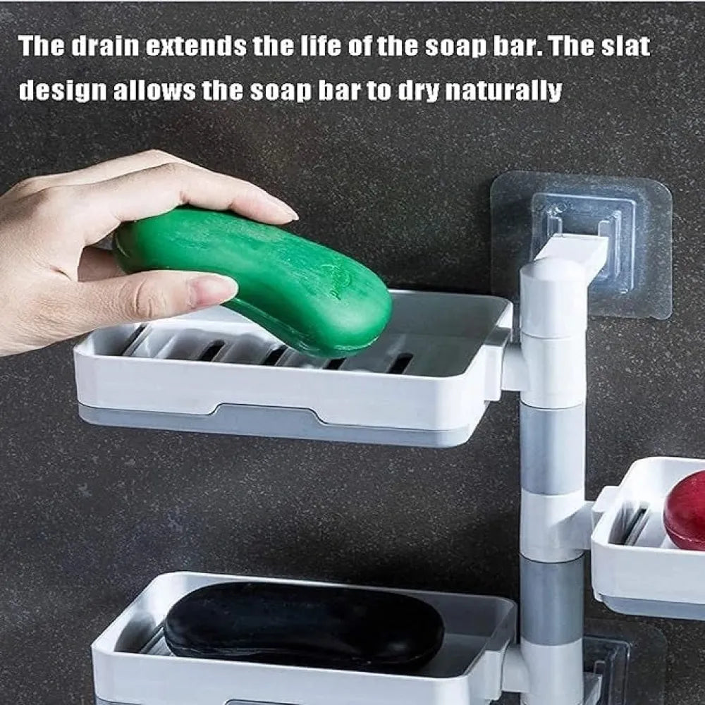 Wall mounted rotatable soap dish holder