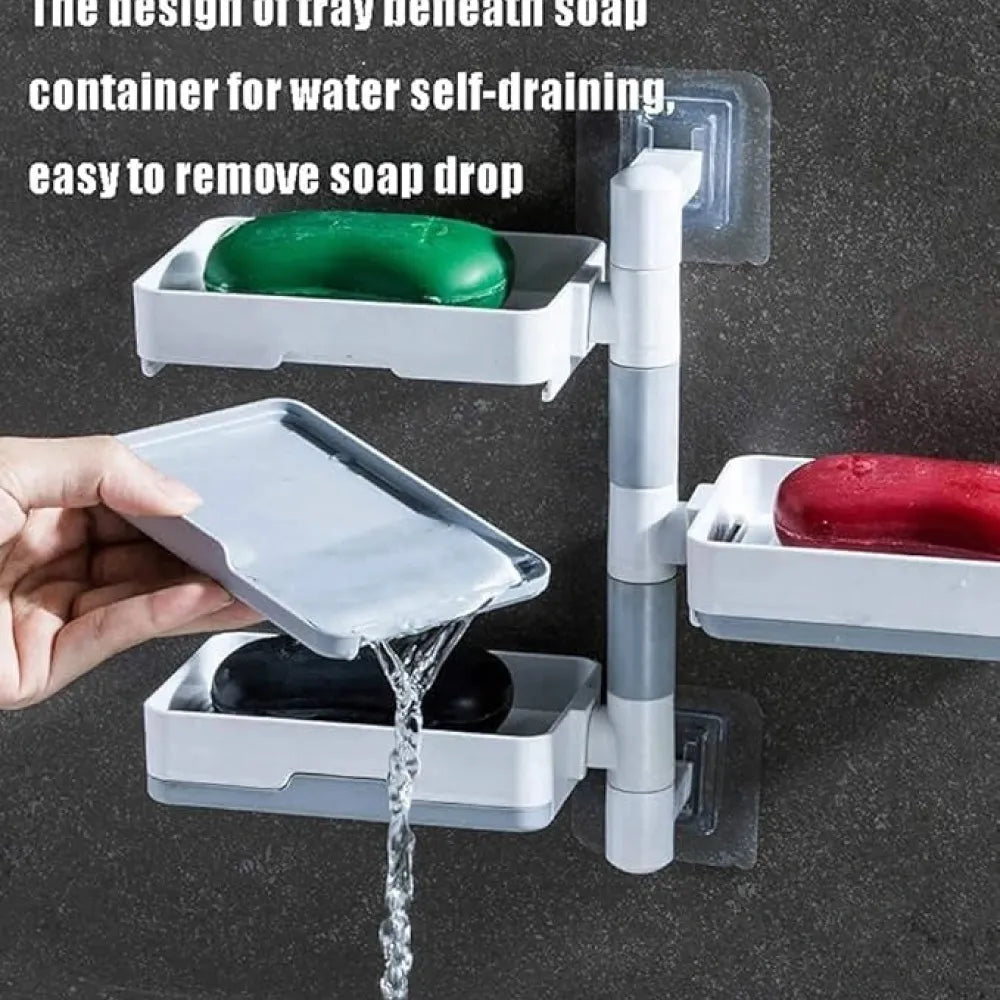 Wall mounted rotatable soap dish holder