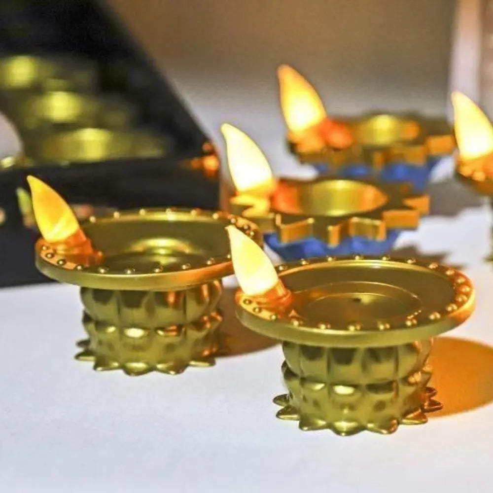 Water pouring diya led light