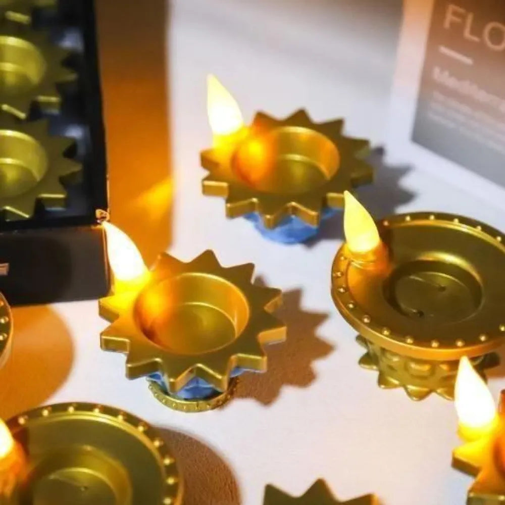 Water pouring diya led light