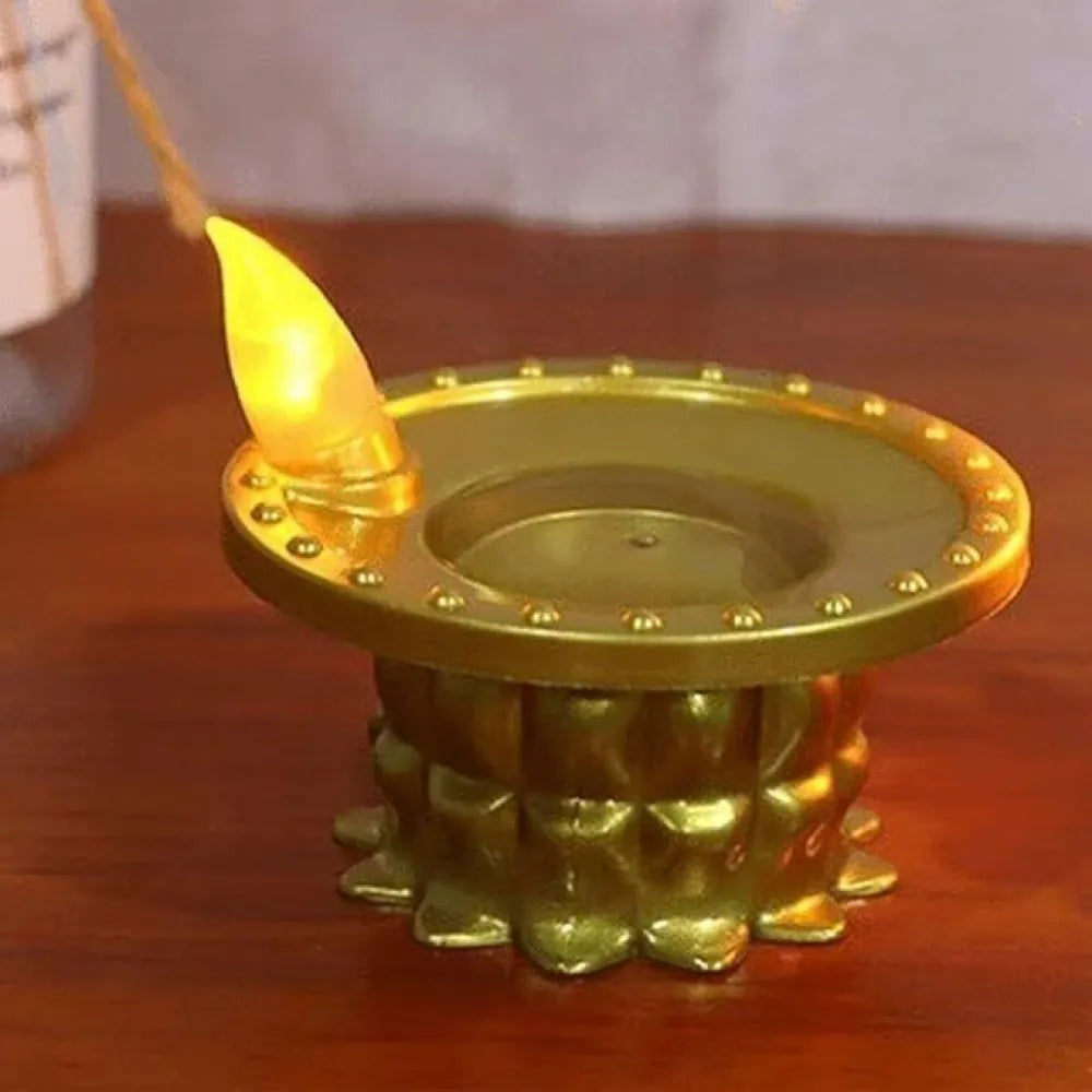 Water pouring diya led light