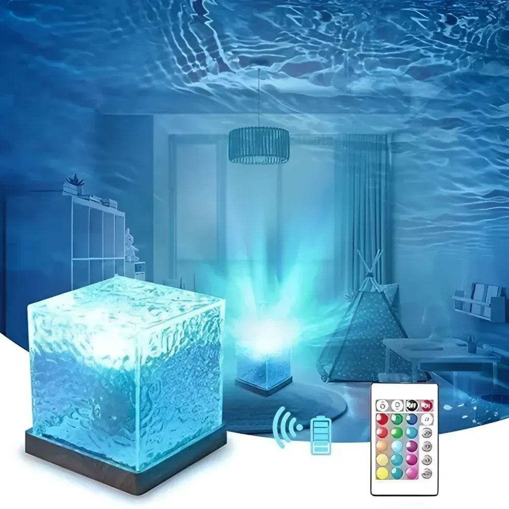 Water ripple aura night lamp