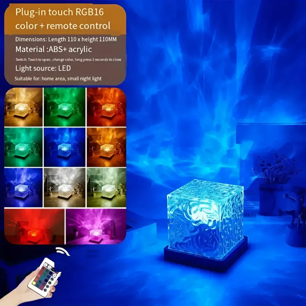 Water ripple aura night lamp