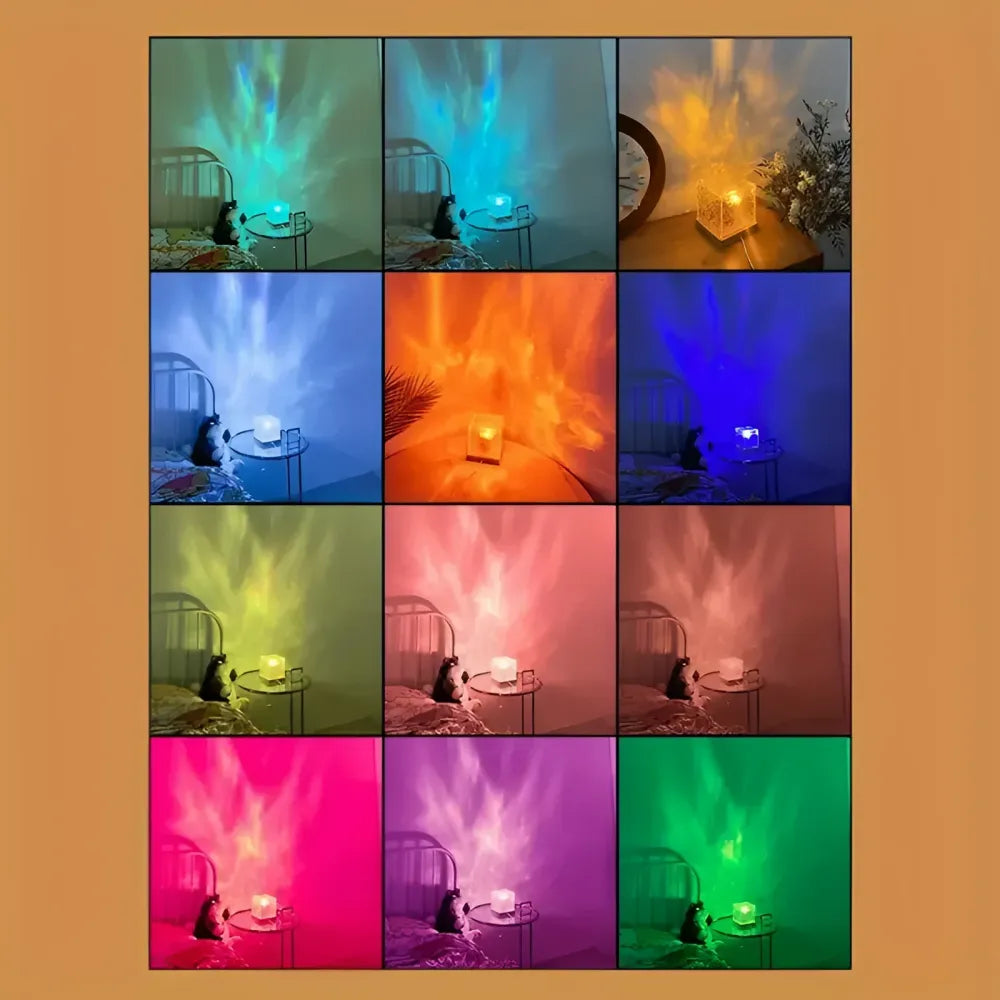 Water ripple aura night lamp