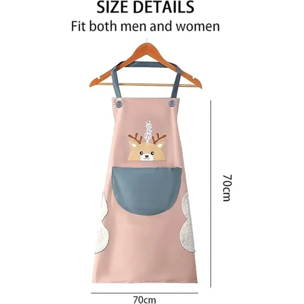 Waterproof kitchen apron with towels