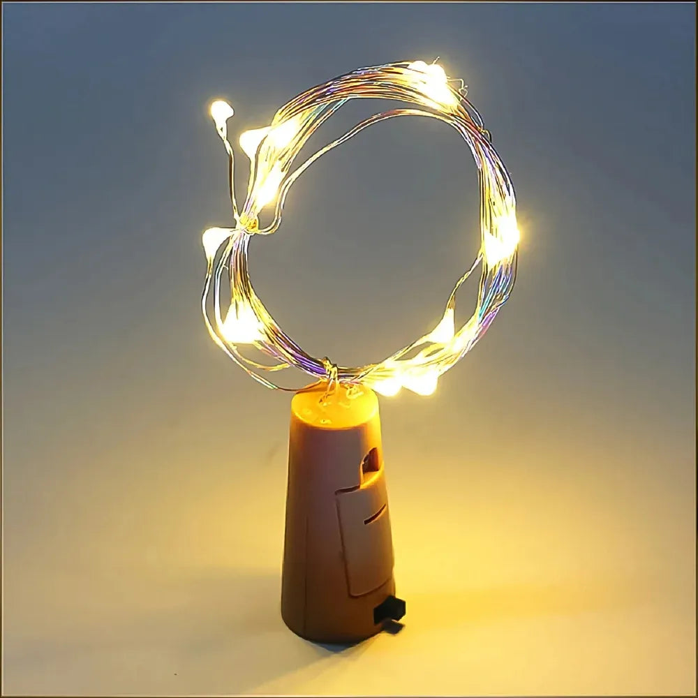 Wine bottle cork lights - home improvement