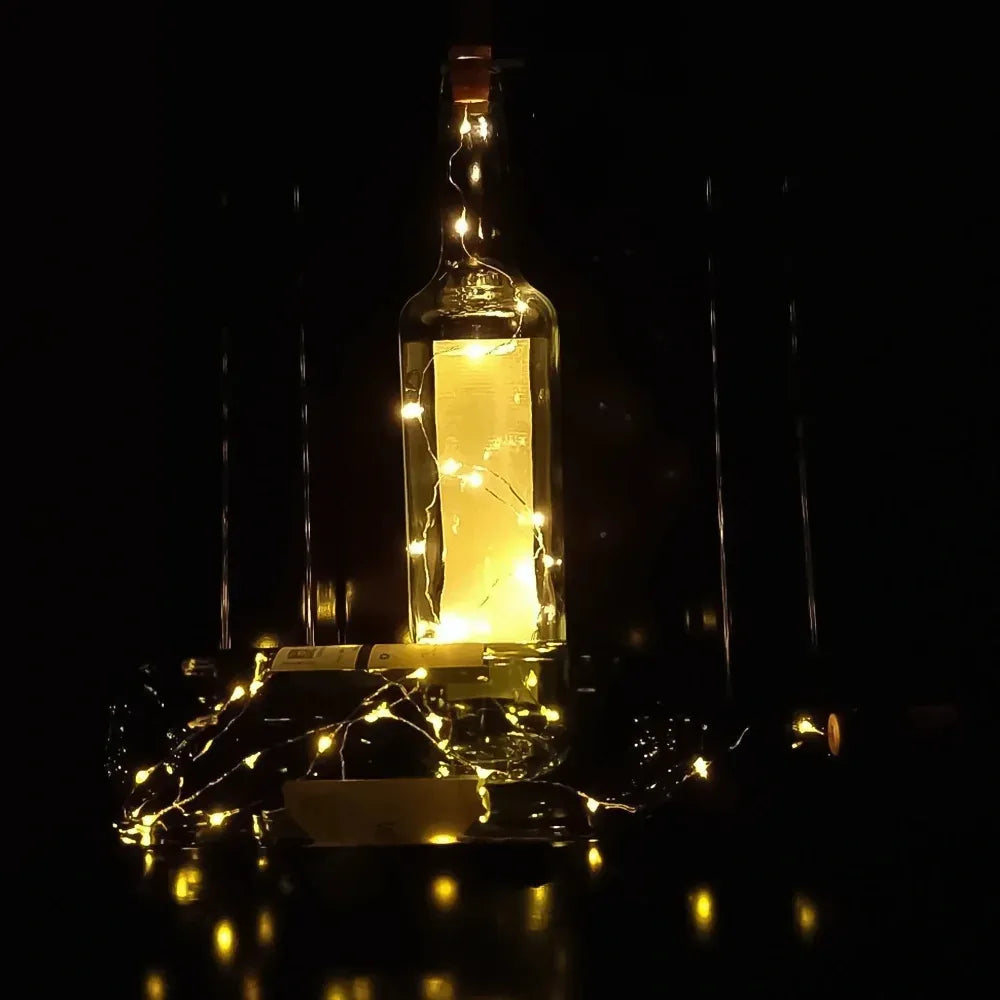 Wine bottle cork lights - home improvement