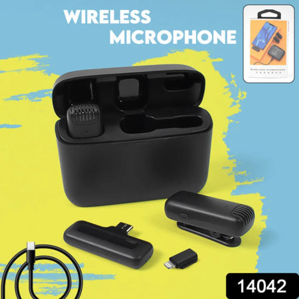 Wireless microphones collar mic for all smart phone type-c (1 set) - electronics