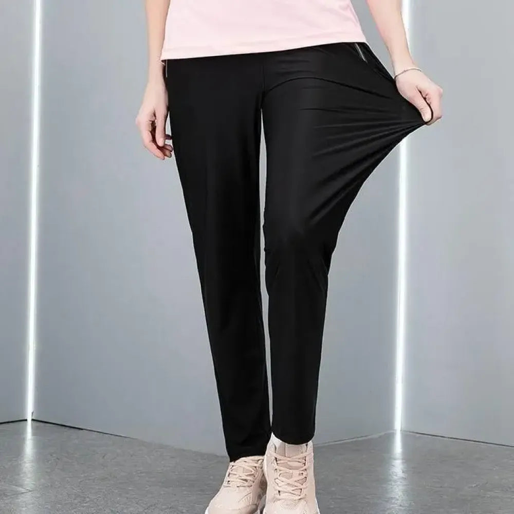 Women’s black lycra track pants – pack of 2