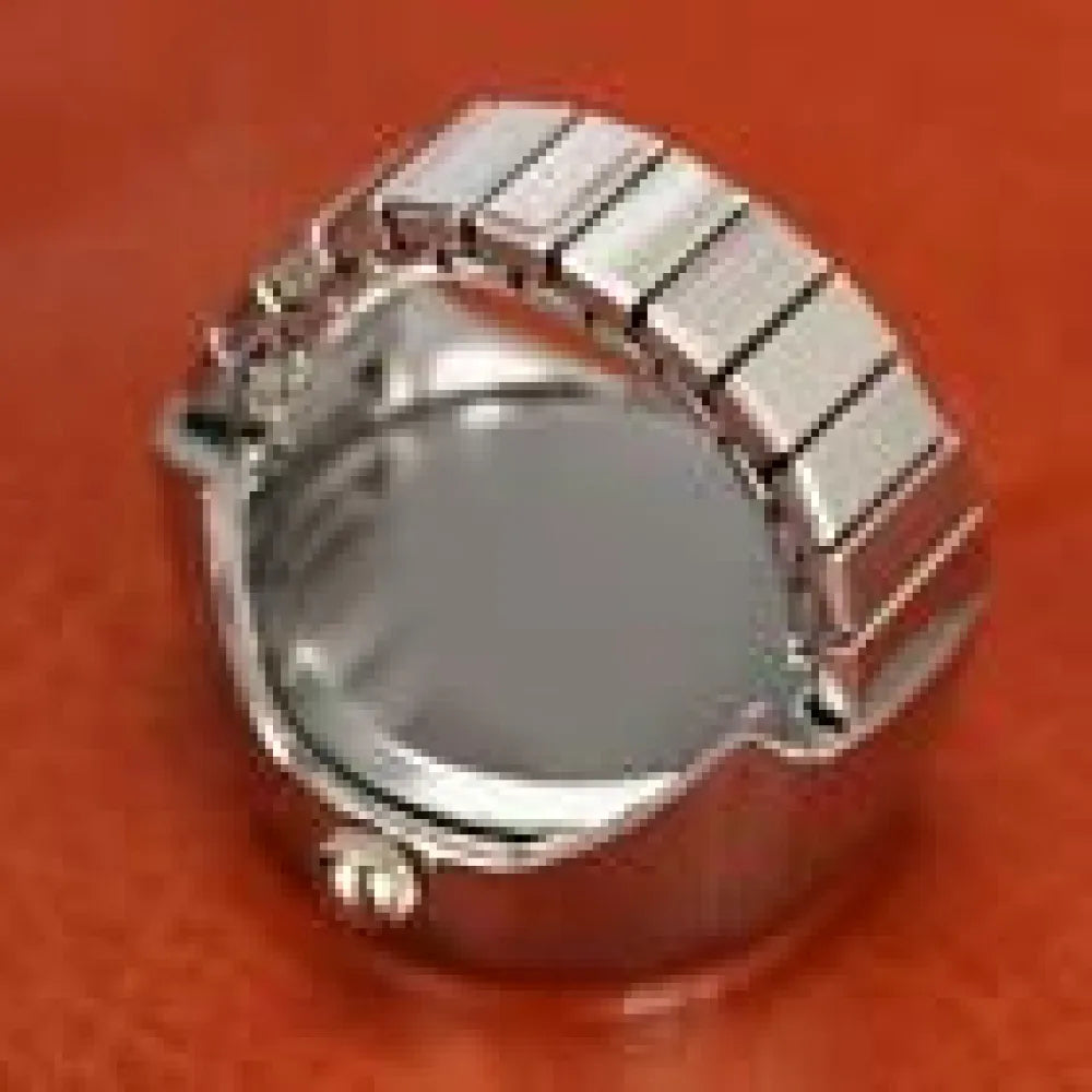 Silver finger ring watch.