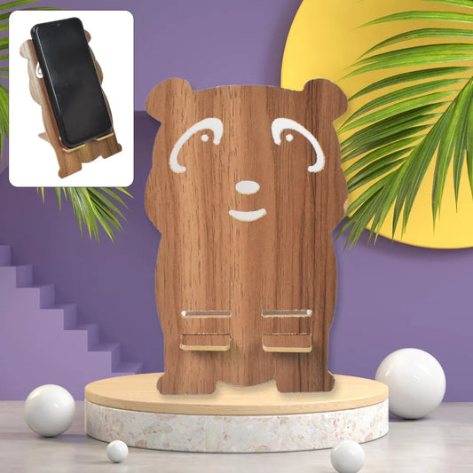Wooden cartoon shape design mobile stand (1 pc) - electronics