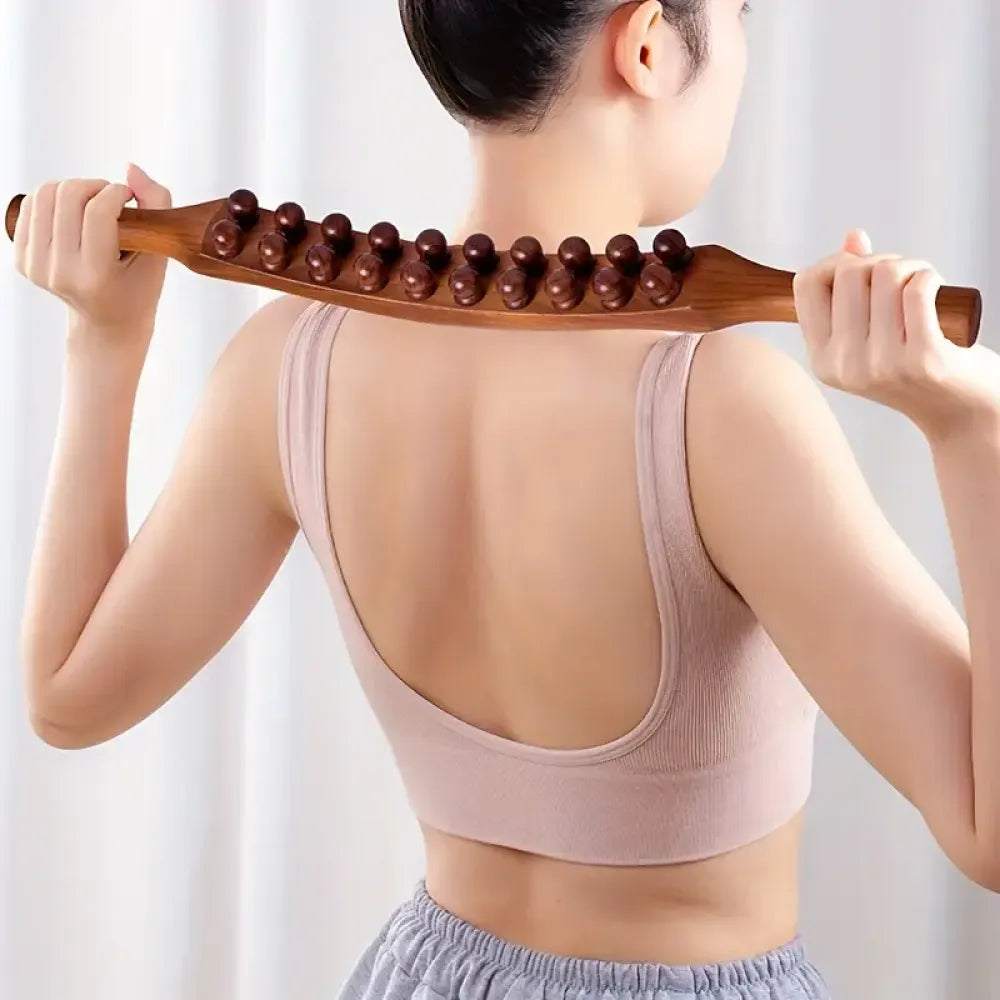 Wooden gua sha massage stick