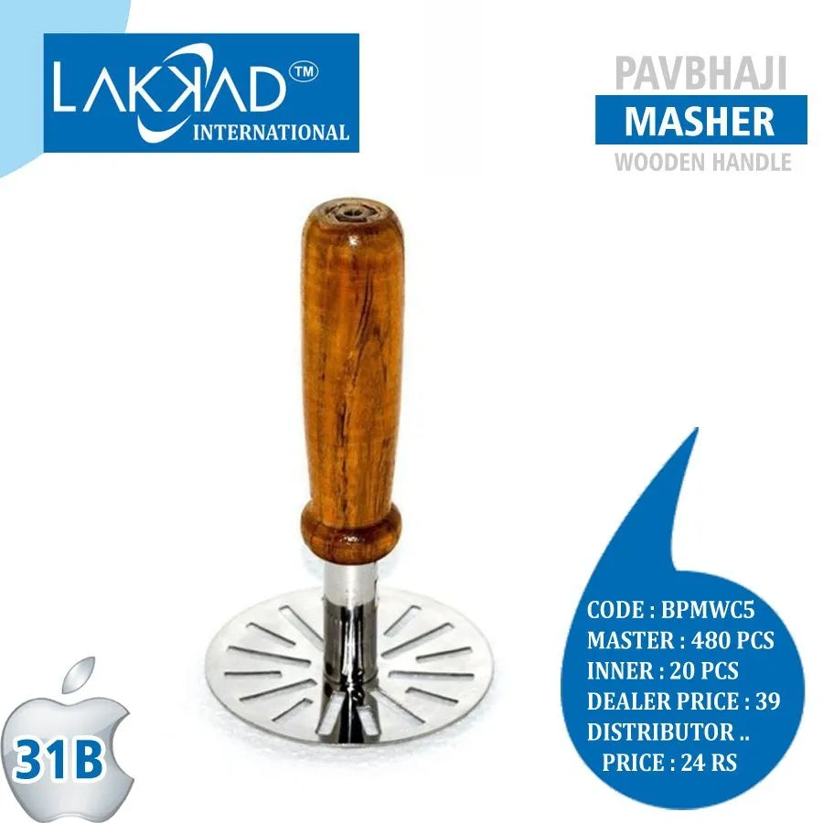 Wooden Handle Potato Masher
