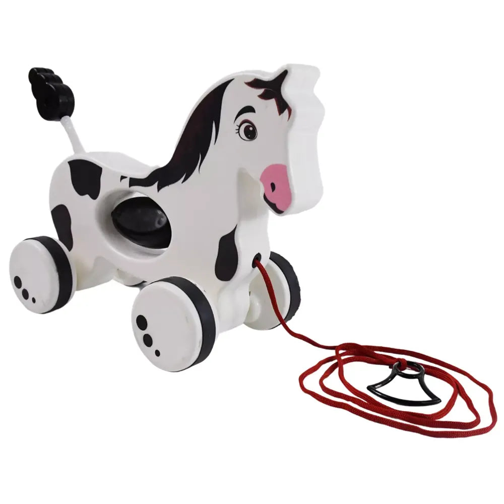 Wooden pull-along horse - toys