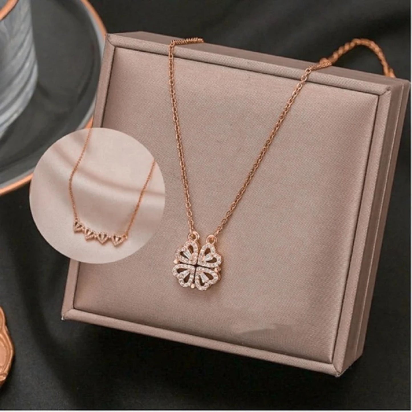 Elegant Clover Sparkle Necklace