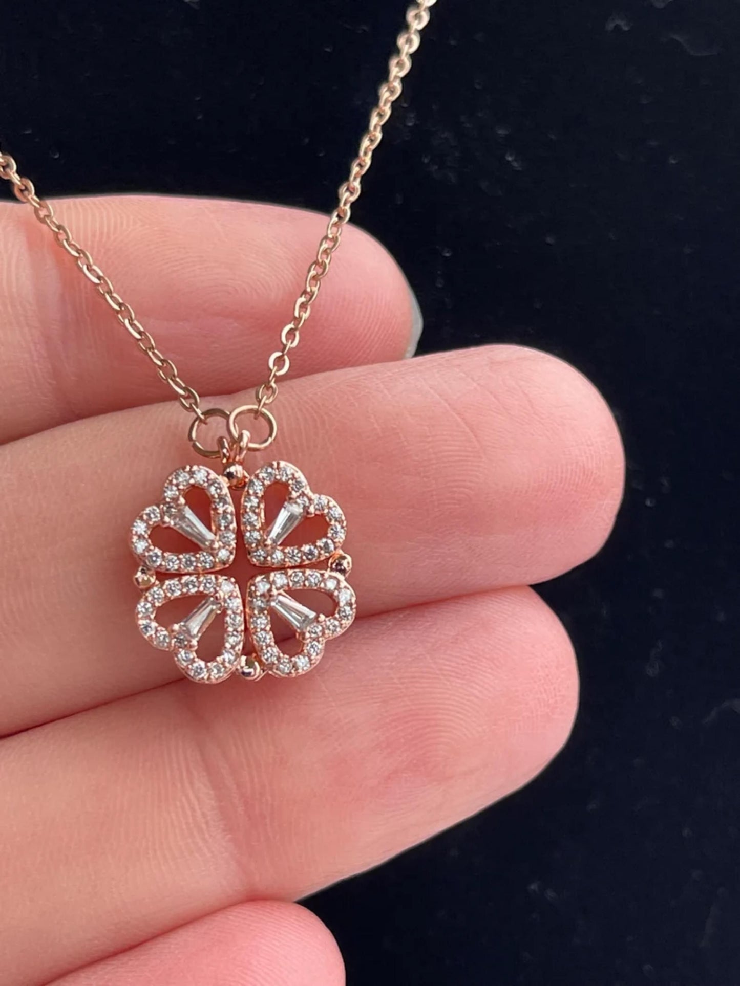 Elegant Clover Sparkle Necklace