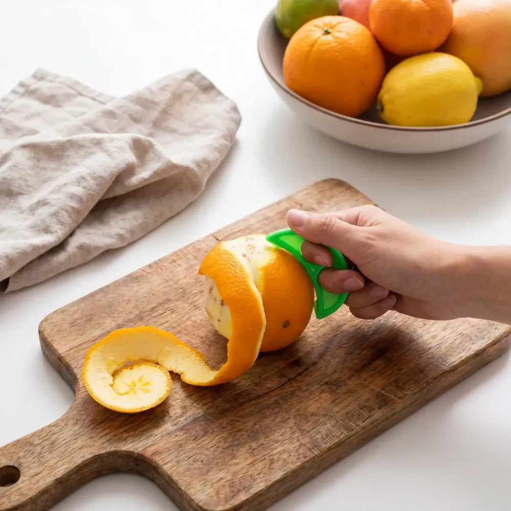 0189 10 pcs orange peeler with transparent pouch bag combo - kitchen tool