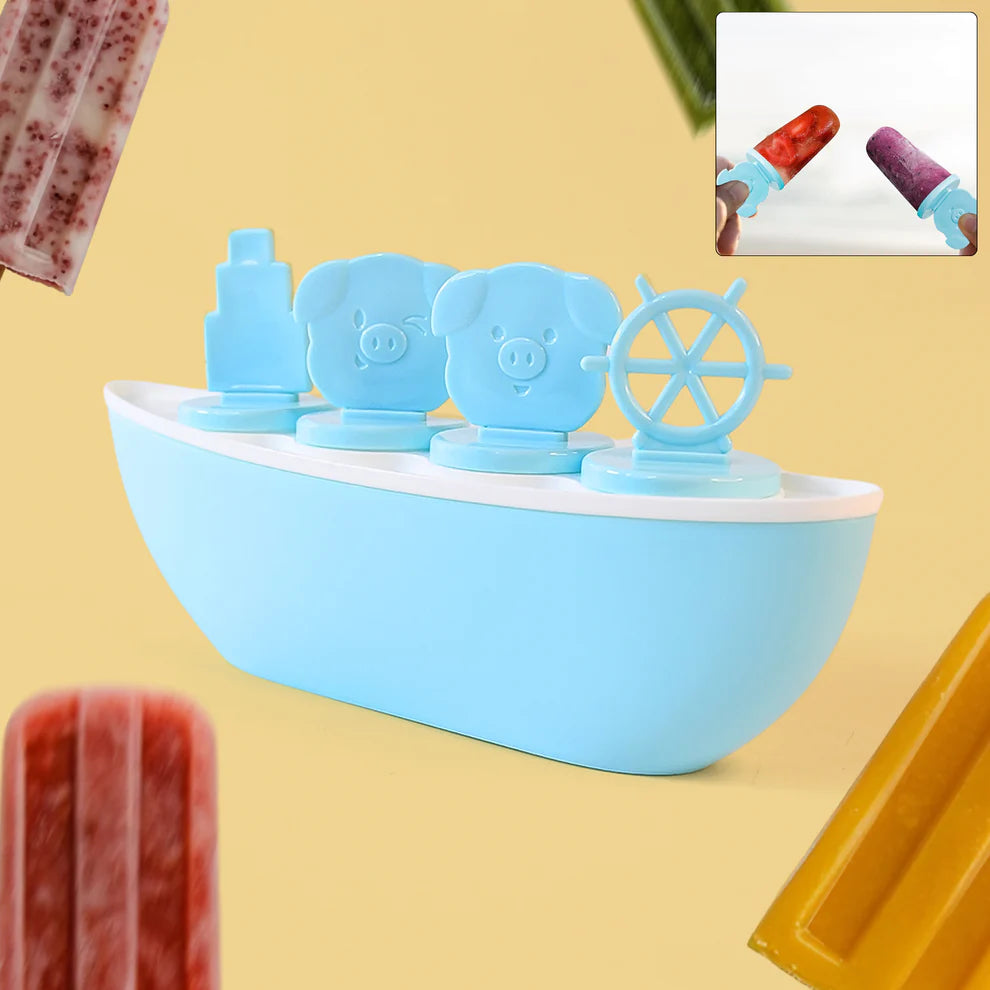 Boat-shaped popsicle mould – 4 cavity