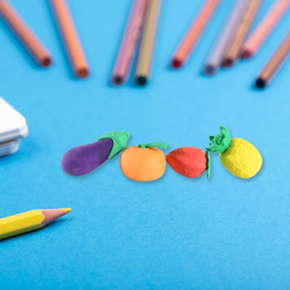 Fruit & Veggie Erasers (4-Pack)