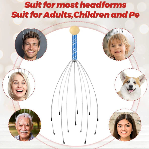 Handheld scalp massager for relaxation