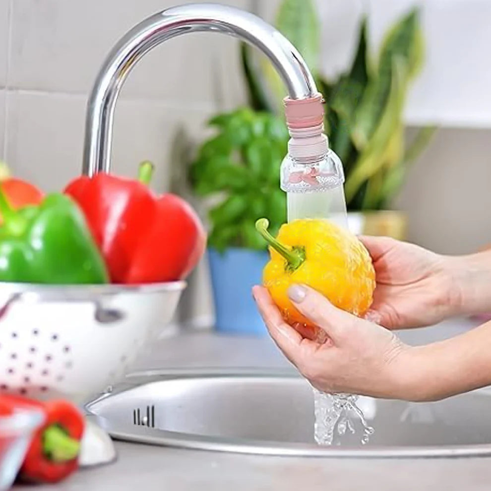 Flexible rotating faucet extender