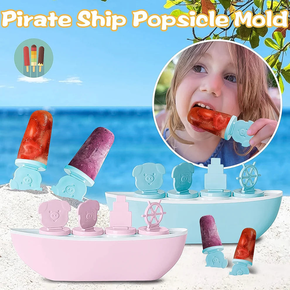 Boat-shaped popsicle mould – 4 cavity