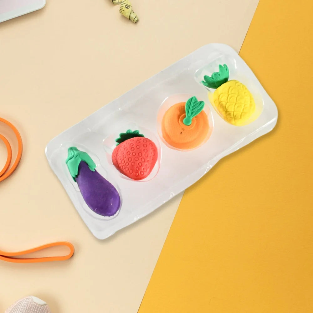 Fruit & veggie erasers (4-pack)