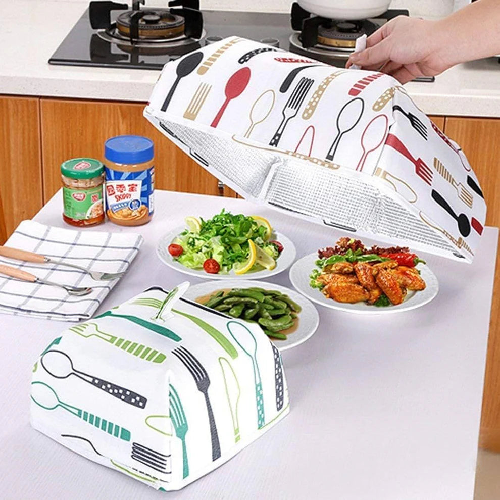 Foldable insulated food cover