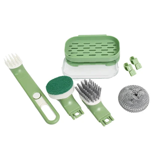 Versatile dish brush set