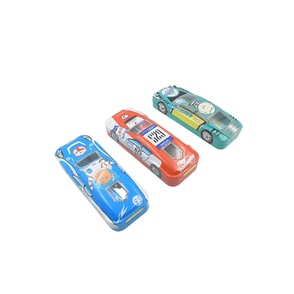 Car-shaped metal pencil box