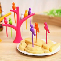 Bird shape fruit forks