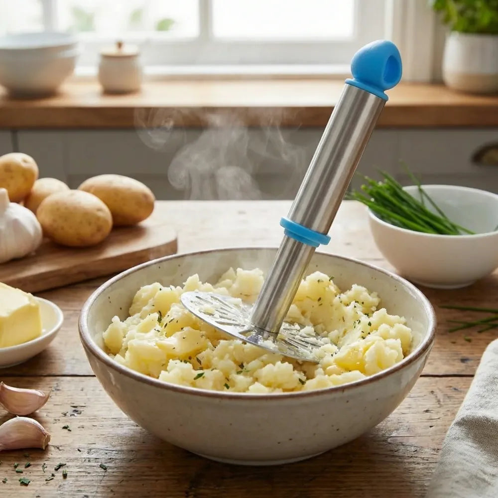 0586a stainless steel potato masher paubhaji - home & kitchen