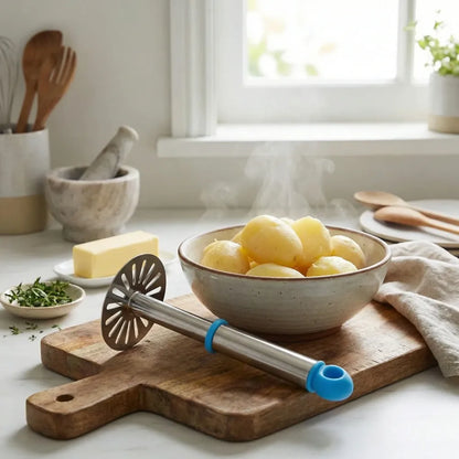 0586a stainless steel potato masher paubhaji - home & kitchen