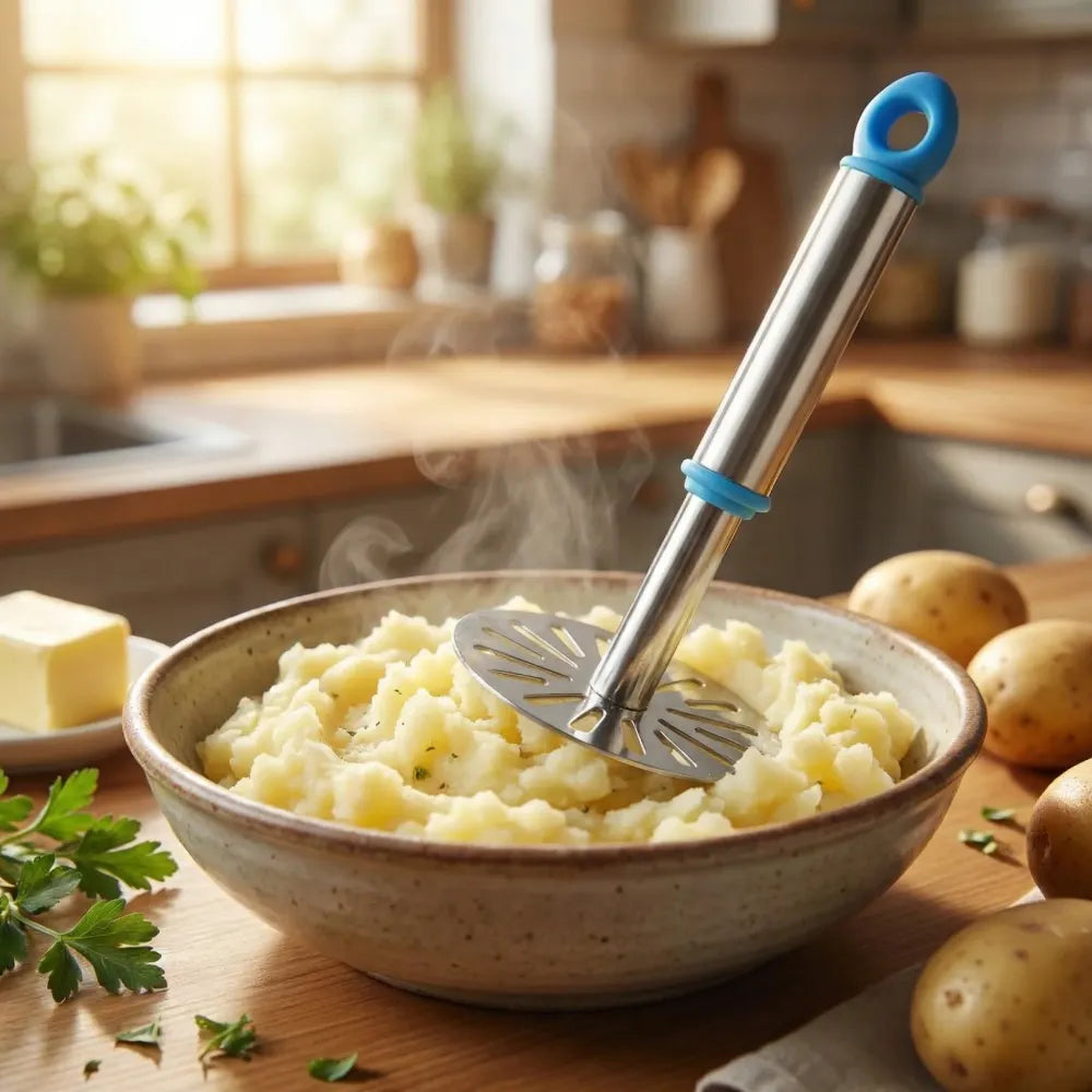0586a stainless steel potato masher paubhaji - home & kitchen