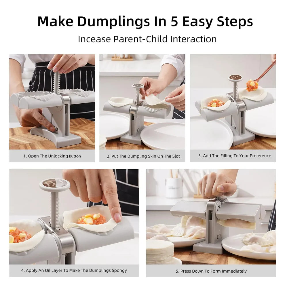 Double dumpling maker mold