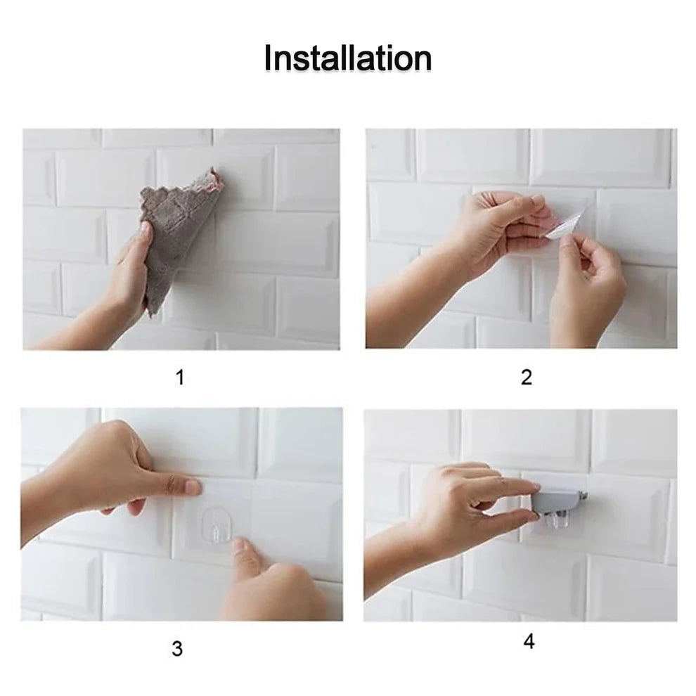 Self-adhesive wall knife holder