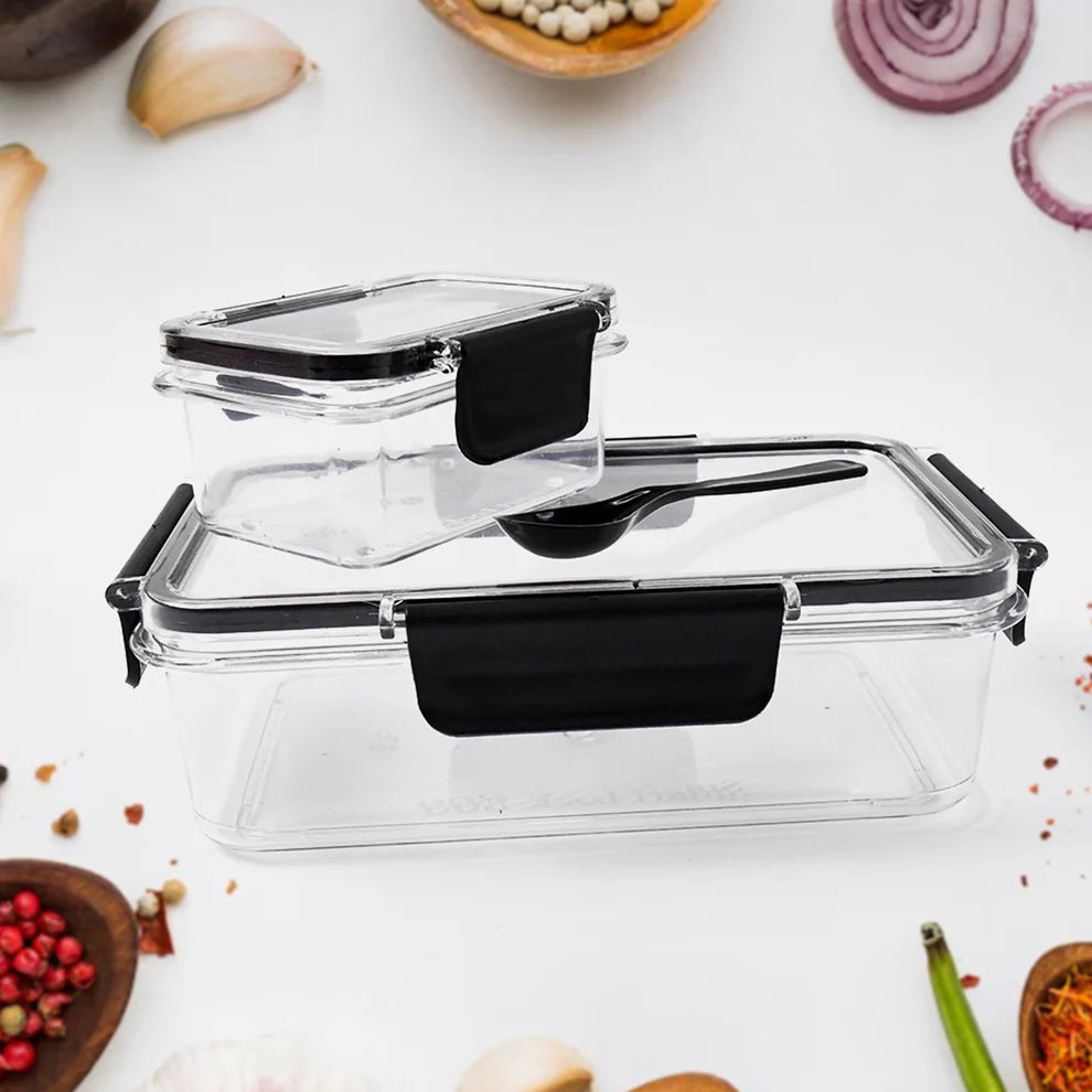 Plastic storage containers (2 pcs)