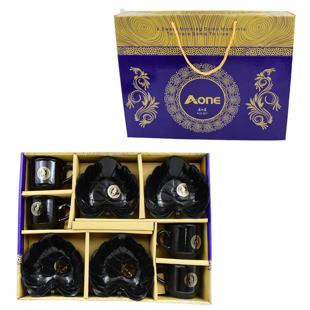 Ceramic mug & bowl set – 8 pcs