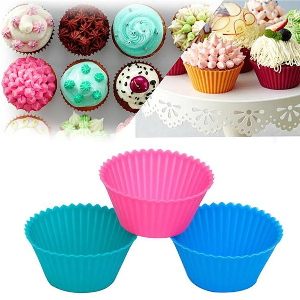 0700 silicone cupcake shaped baking mold fondant cake tool chocolate candy cookies pastry soap moulds - home & kitchen