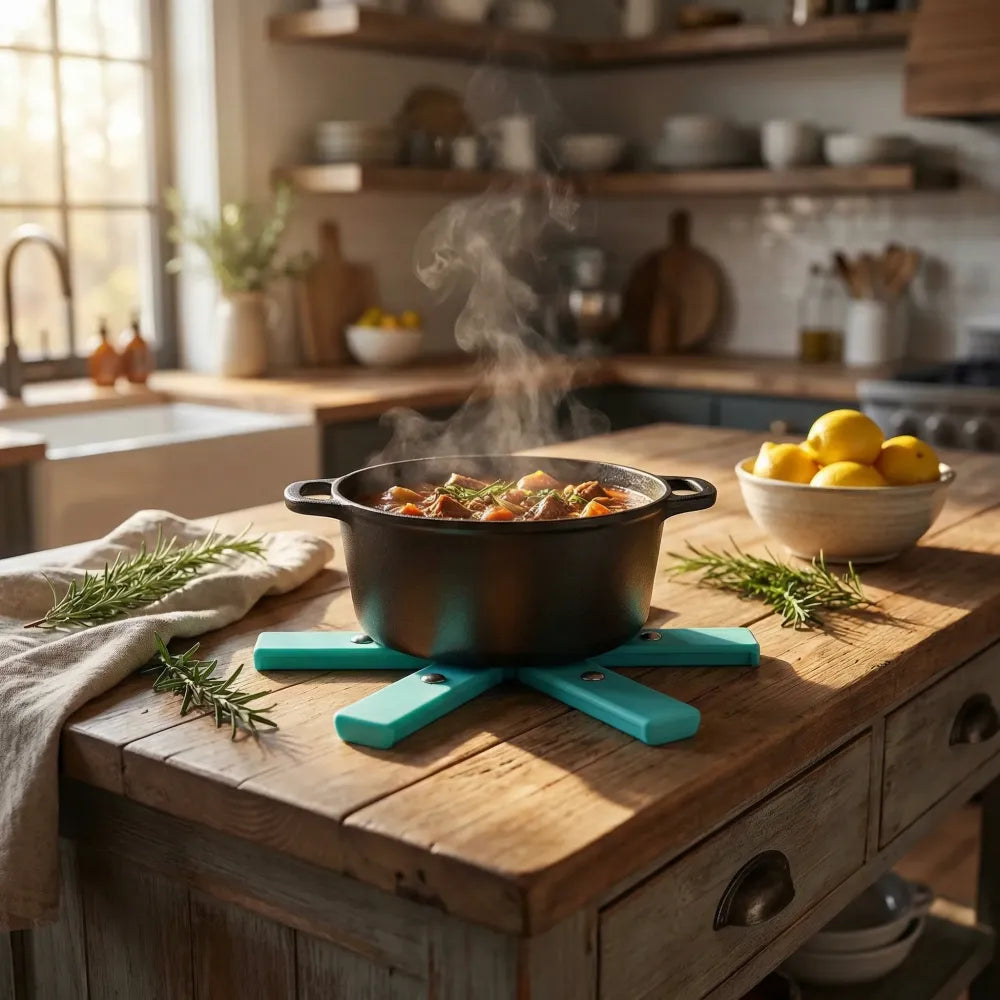 0775 foldable non-slip heat resistant kitchen hotmat - home &