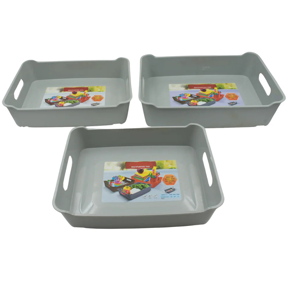 Multipurpose plastic tray set
