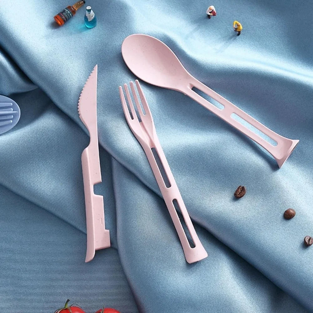 3-in-1 travel cutlery set