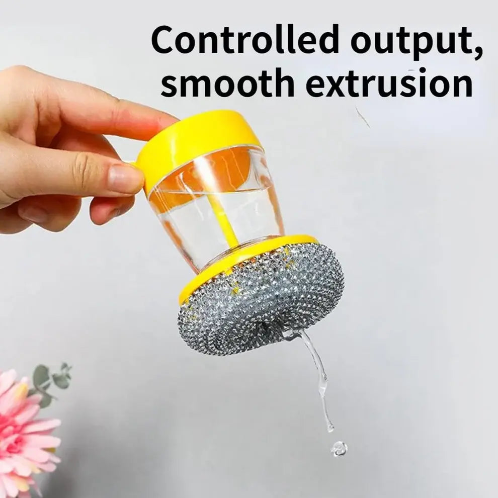 Soap dispenser scrub brush