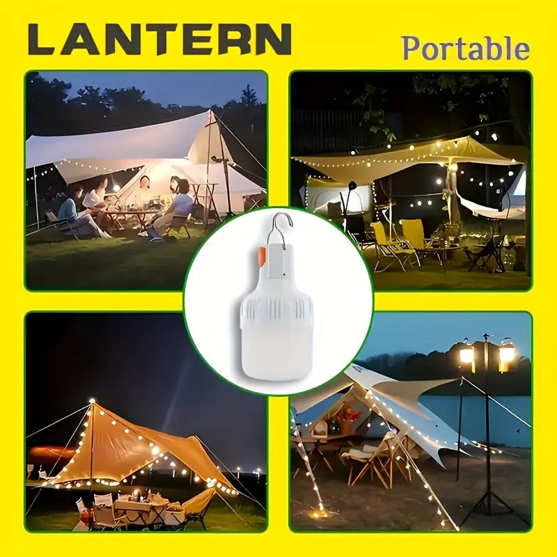 Solar-powered portable camping light