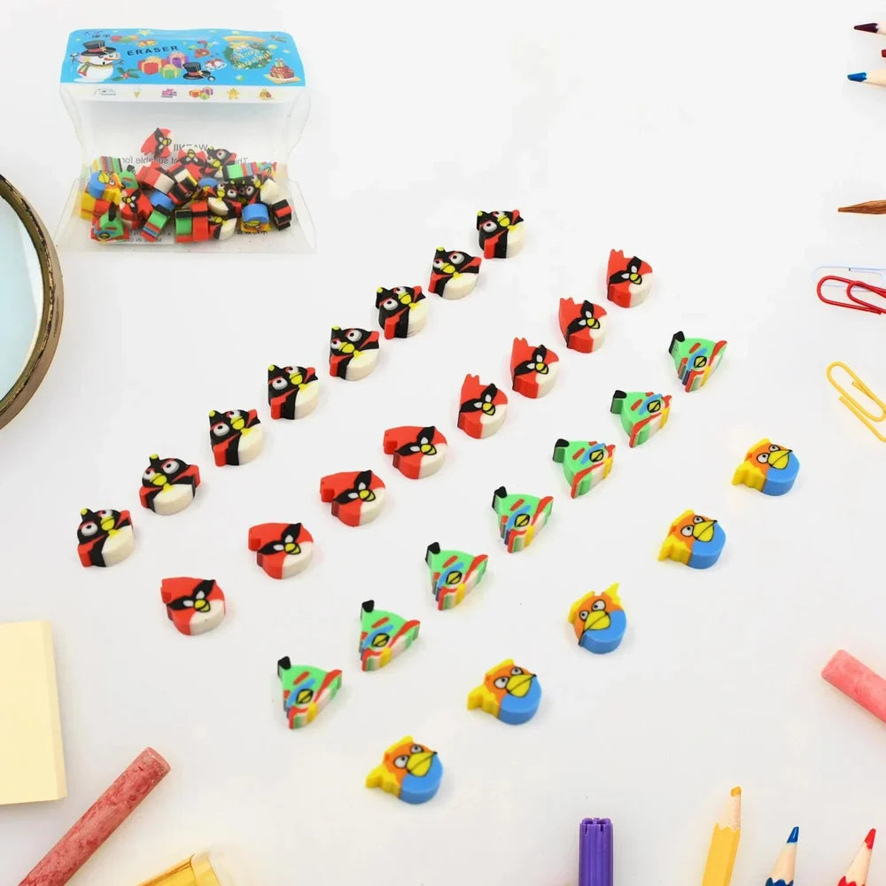 28-piece cute 3d eraser set