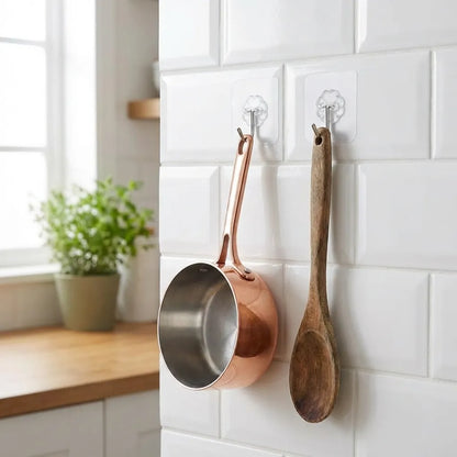 Transparent Adhesive Hooks – Pack of 12