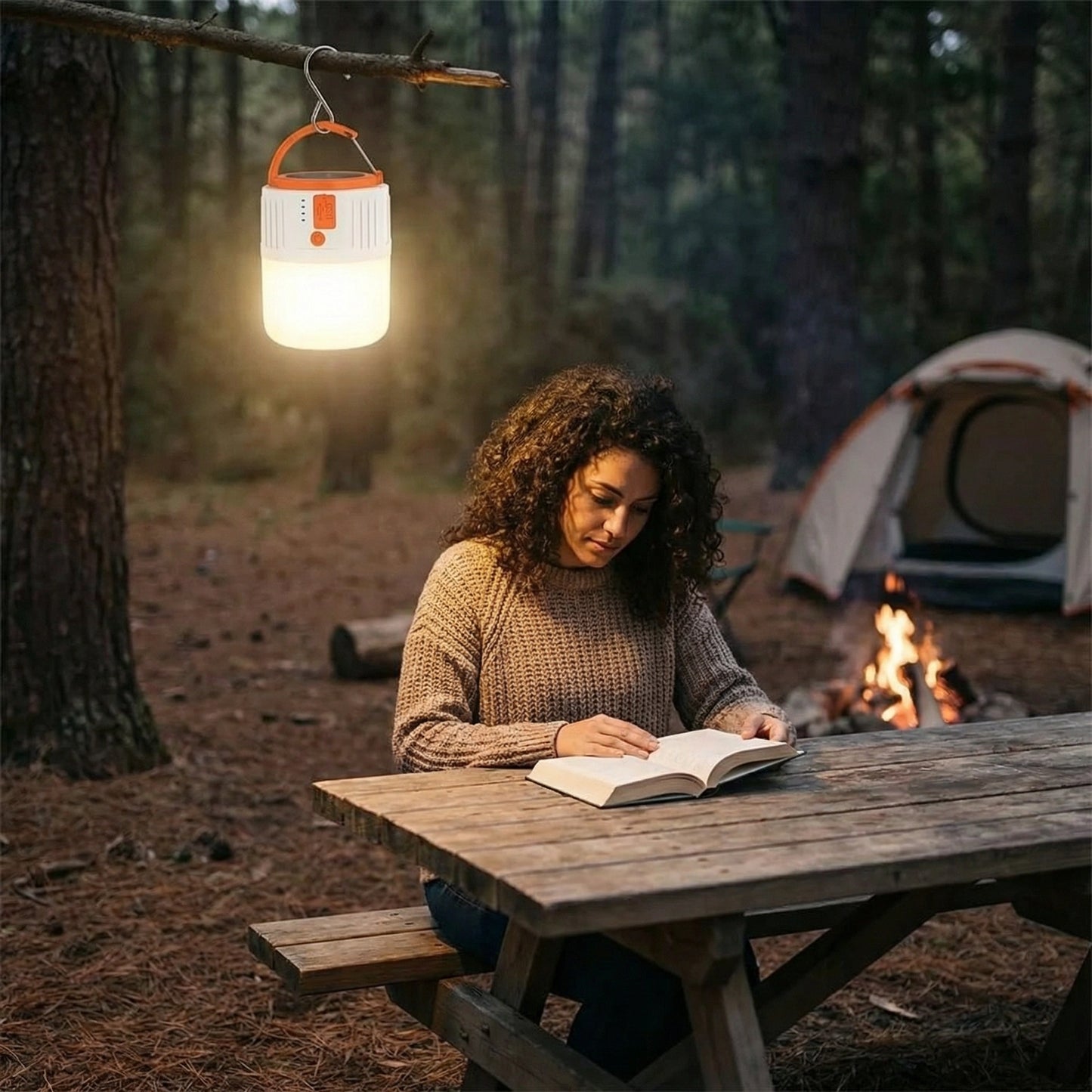 Solar-Powered Portable Camping Light