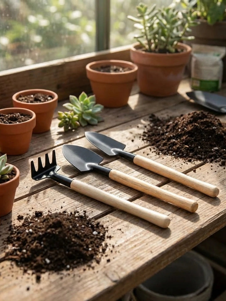 1598 Kids Garden Tools Set Of 3 Pieces (Trowel Shovel Rake)