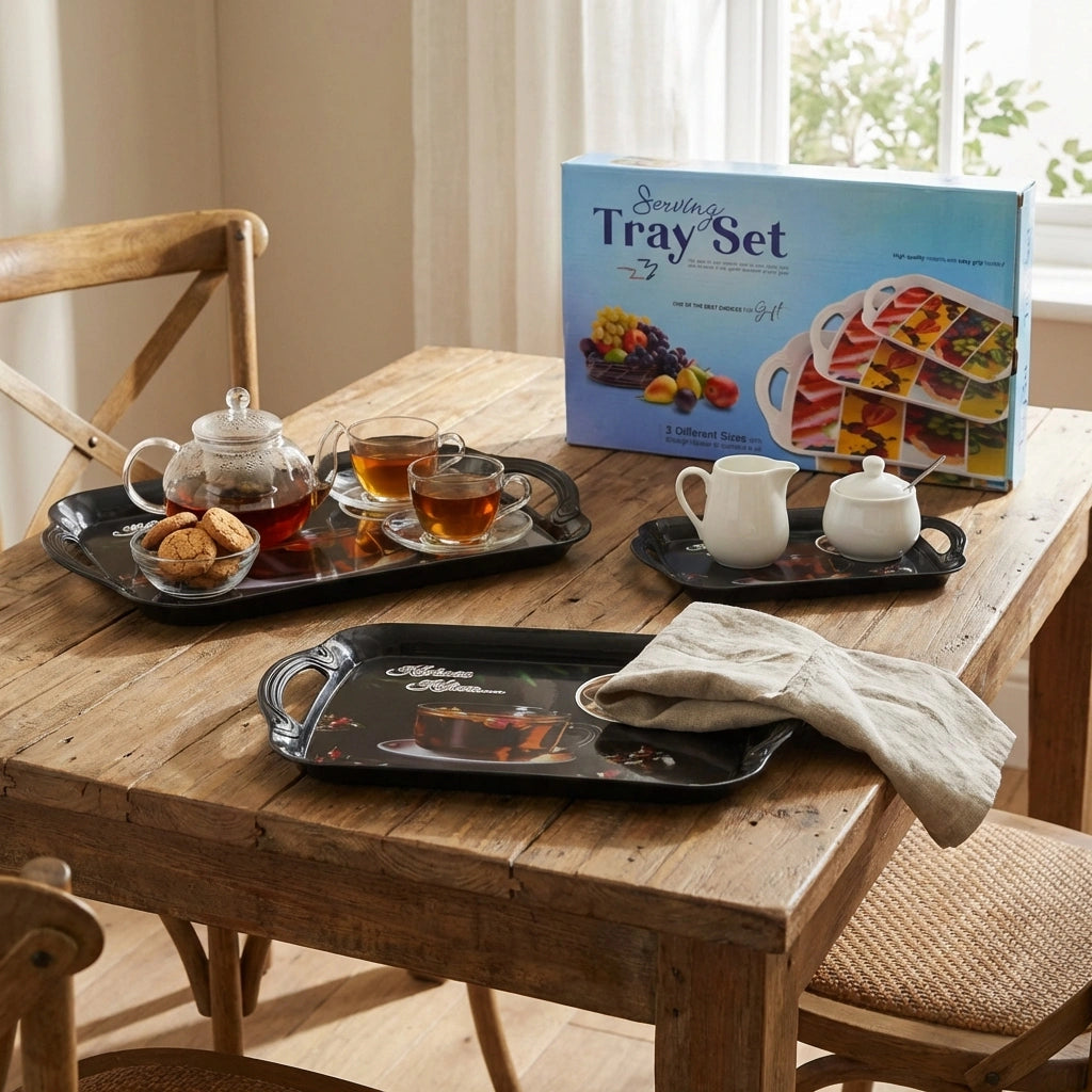 Elegant Melamine Serving Trays